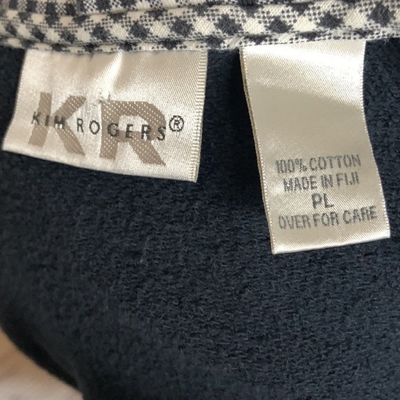 Ladies Zip up thin black and white jacket by Kim Rogers Size PL - Picture 5 of 5